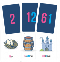 Vignette de 128 cartes pour apprendre la table de rappel