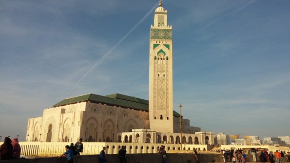 La Mosquée Hassan II, au bord de l'eau